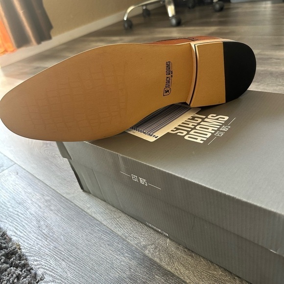 Stacy Adams lace up round toe men’s shoes cognac 13M - Picture 5 of 9